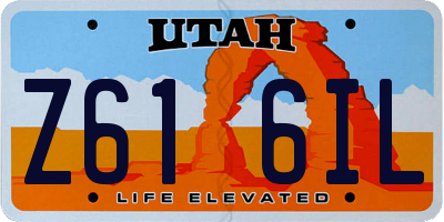 UT license plate Z616IL