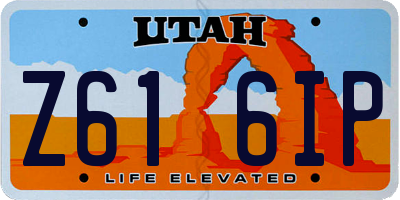 UT license plate Z616IP
