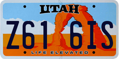 UT license plate Z616IS