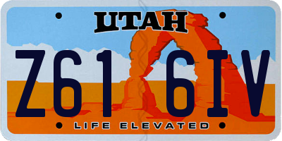 UT license plate Z616IV