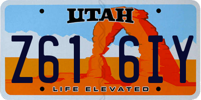 UT license plate Z616IY