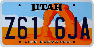 UT license plate Z616JA