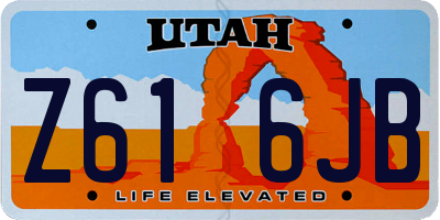 UT license plate Z616JB