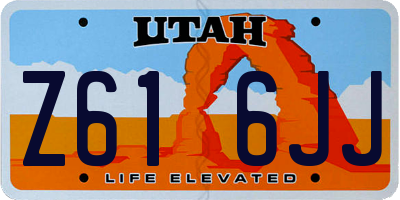 UT license plate Z616JJ
