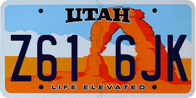 UT license plate Z616JK