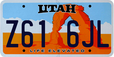 UT license plate Z616JL