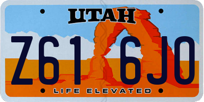 UT license plate Z616JO