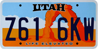 UT license plate Z616KW