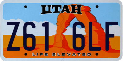UT license plate Z616LF