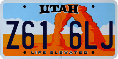 UT license plate Z616LJ
