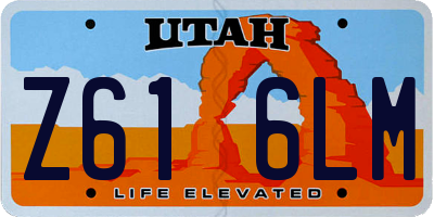 UT license plate Z616LM