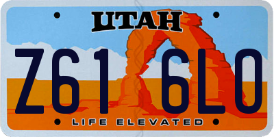 UT license plate Z616LO