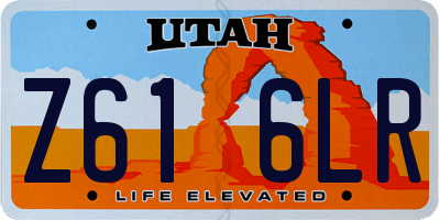 UT license plate Z616LR
