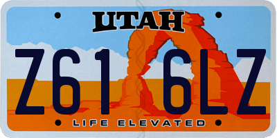 UT license plate Z616LZ
