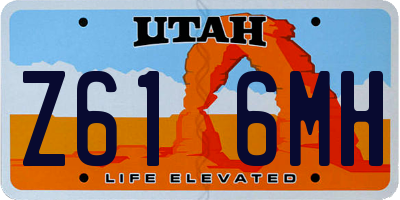 UT license plate Z616MH