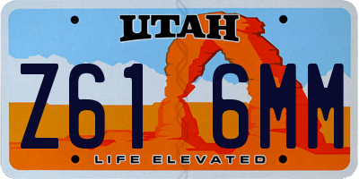UT license plate Z616MM
