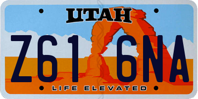 UT license plate Z616NA
