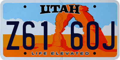 UT license plate Z616OJ