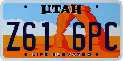 UT license plate Z616PC