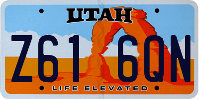 UT license plate Z616QN