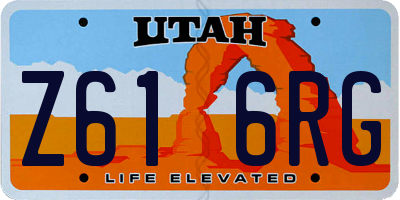 UT license plate Z616RG