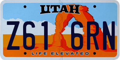 UT license plate Z616RN
