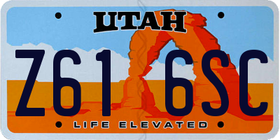 UT license plate Z616SC