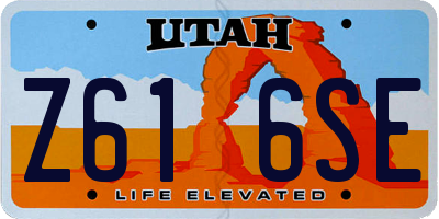 UT license plate Z616SE