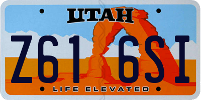 UT license plate Z616SI