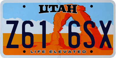 UT license plate Z616SX