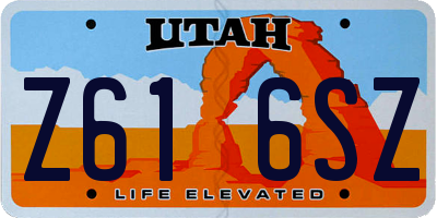 UT license plate Z616SZ