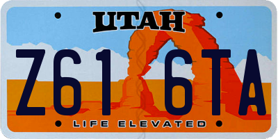 UT license plate Z616TA
