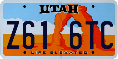 UT license plate Z616TC