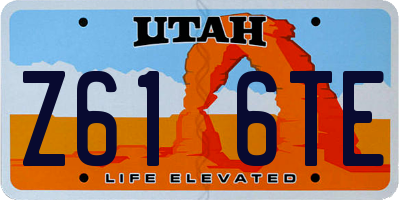 UT license plate Z616TE