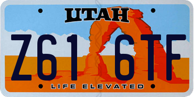 UT license plate Z616TF