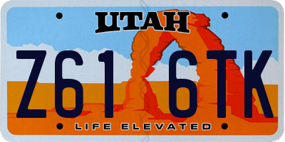 UT license plate Z616TK