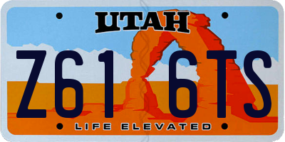 UT license plate Z616TS