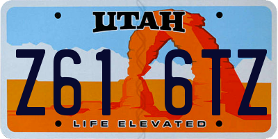 UT license plate Z616TZ