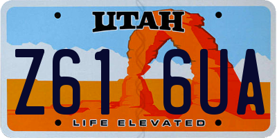 UT license plate Z616UA
