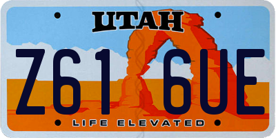 UT license plate Z616UE