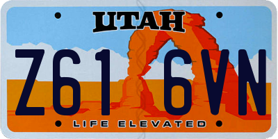 UT license plate Z616VN