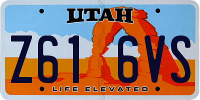 UT license plate Z616VS