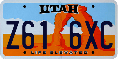 UT license plate Z616XC
