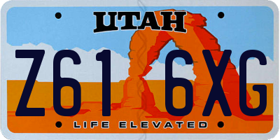 UT license plate Z616XG