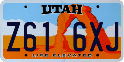 UT license plate Z616XJ