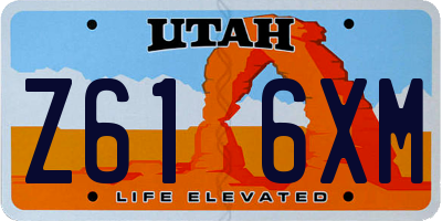 UT license plate Z616XM