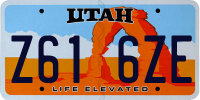 UT license plate Z616ZE