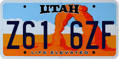 UT license plate Z616ZF