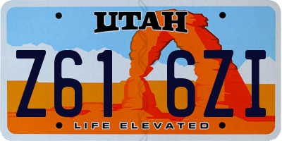 UT license plate Z616ZI