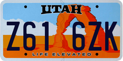 UT license plate Z616ZK